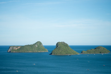 Sea scenery Ao Prachuap bay in Prachuap Khiri Khan, Thailand