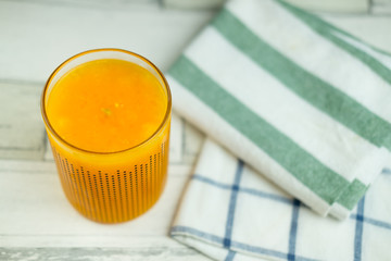 Glass of fresh orange juice