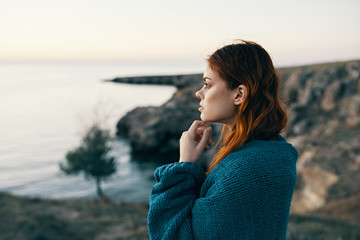 portrait of young woman on the beach