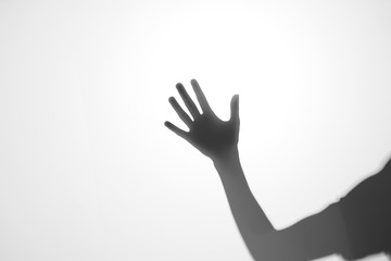 Obraz premium hands isolated on black background