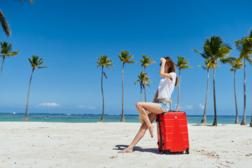 young woman on the beach