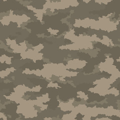 Seamless camouflage pattern. Khaki texture, vector illustration. Camo print background. Abstract military style backdrop