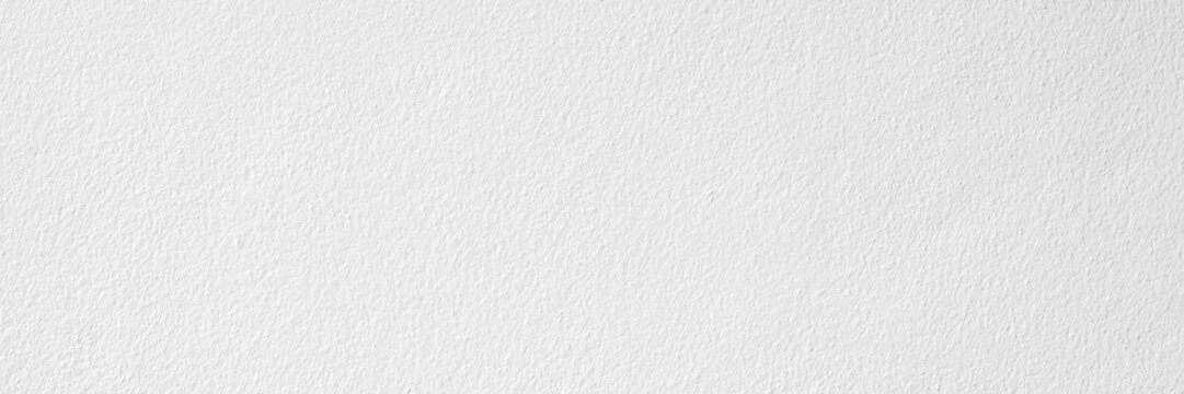 Wide image white natura pattern of paper texture cement or concrete wall for background and copy space for text.