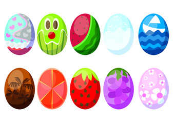 easter egg design on white background illustration vector