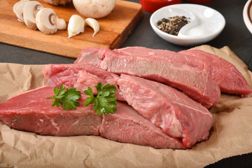 Gourmet beef sirloin steaks