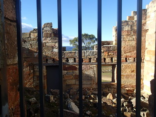 Convict Barracks ruins in Tasmania