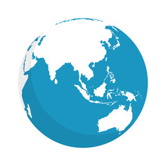 White Earth Globe Vector Design