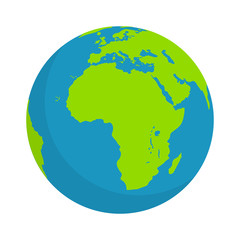 Green Earth Globe Vector Design