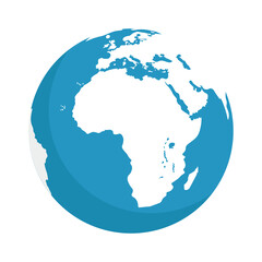 Naklejka premium White Earth Globe Vector Design