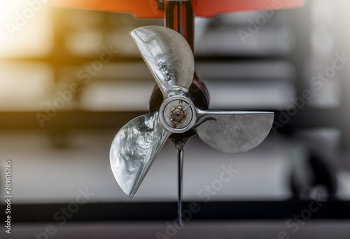 Boat Propellers Speed Boats And Warm Lighting Stock Photo And
