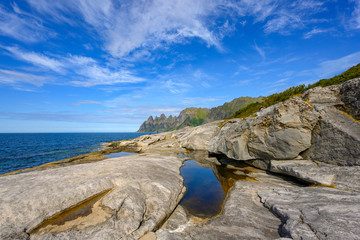 Tungeneset is a beautiful and popular scenic spot in the senja national park in northern Norway.