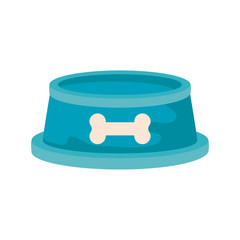 bowl for food of animal on white background