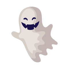 spooky halloween ghost on white background
