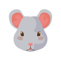 head of cute mouse with white background