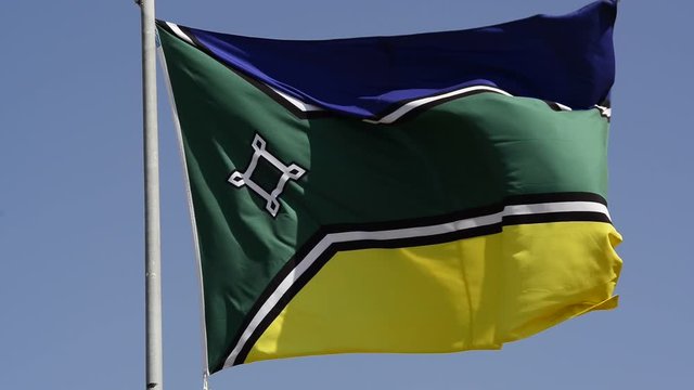 A beautiful view of Amapa state flag in Brazil.
