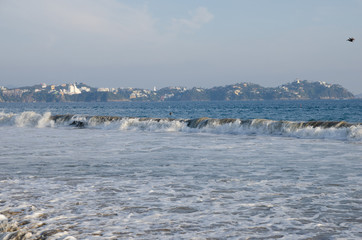 Waves on Miramar Beach,Manzanillo, Colima, Mexico