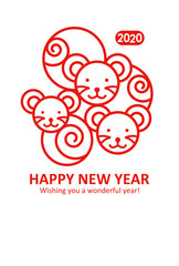 Rat Family Happy New Year