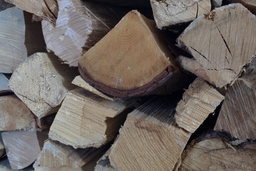 close up photo of a woodpile