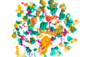 A variety of watercolor colors on a white background