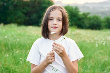 portrait of a girl in park