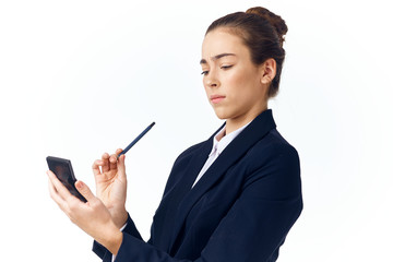young businesswoman with mobile phone