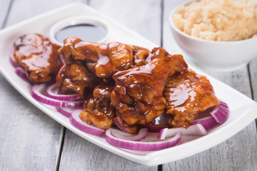 Asian spicy chicken wings