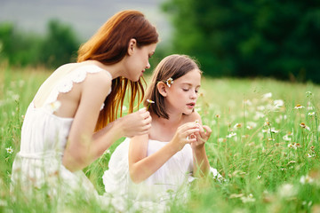 mother and daughter in the park