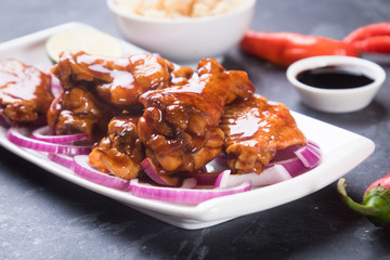 Asian spicy chicken wings