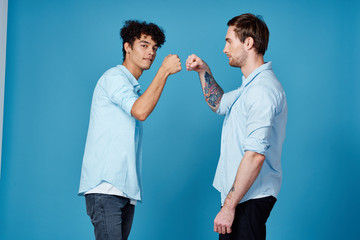 man and woman shaking hands