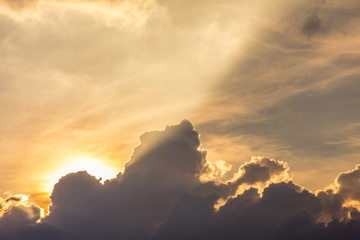 sun and cloud background with a pastel colored