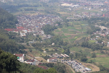 Batu City from Above, East Java, Indonesia