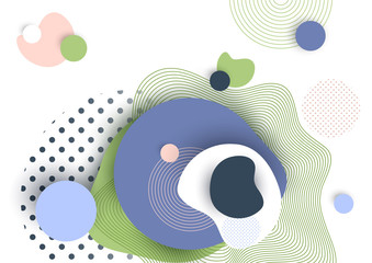 Dynamic color shapes and lines. Abstract composition with flowing liquid forms on a white background. Template for design banner, flyer or presentation.