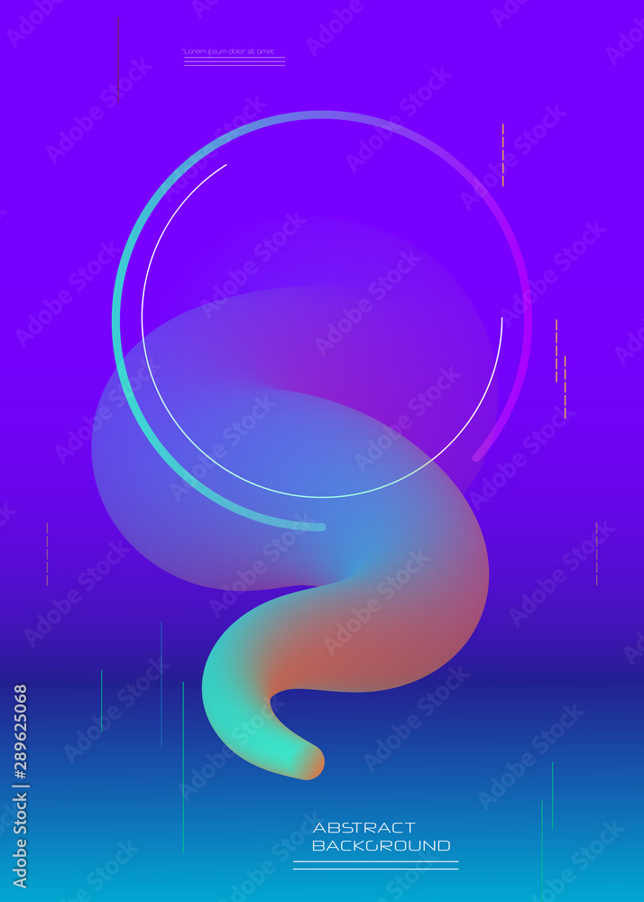 Aufkleber vector abstract background, composition colorful fluid abstraction, holographic and gradient color d