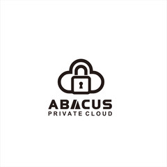 Private Cloud Logo Design Vector Illustration Template Idea