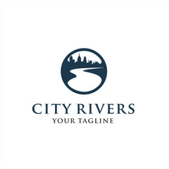 Obraz premium City River Logo Design Inspiration