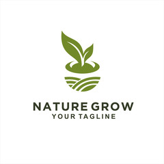 Nature Grow Logo Design Inspiration