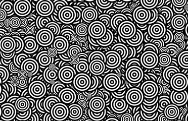 black and white circles