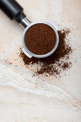 Coffee Beans and Ground