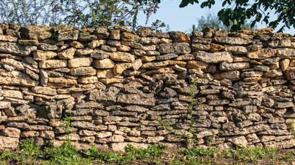 Wall of stone bricks as a background