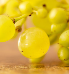 Green grapes on the table