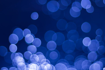 Blue bokeh background from water droplets