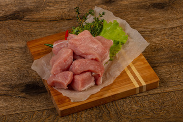 Raw pork meat for roast