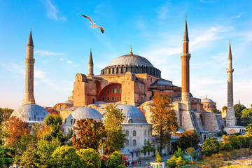 Fototapeta premium Słynny meczet Hagia Sophia w Stambule w Turcji