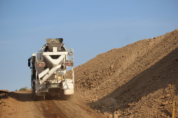 construction machinery is working on road projects and building structures