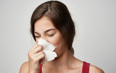 woman with handkerchief