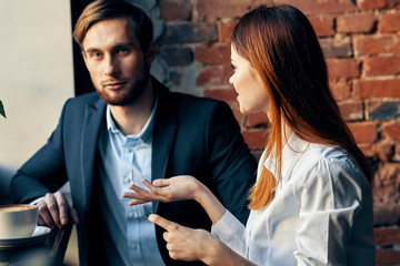 young couple in restaurant