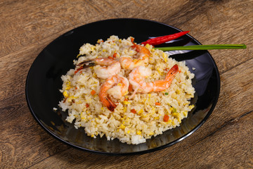 Thai style fried rice with prawn