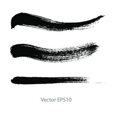 black brush stroke stripes. vector illustration