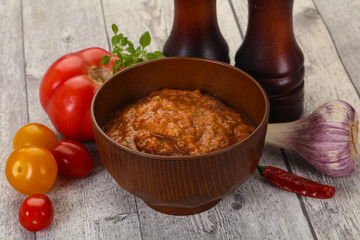 Famous Spanish gazpacho tomato soup