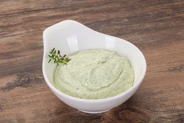 Cottage cream snack with herbs
